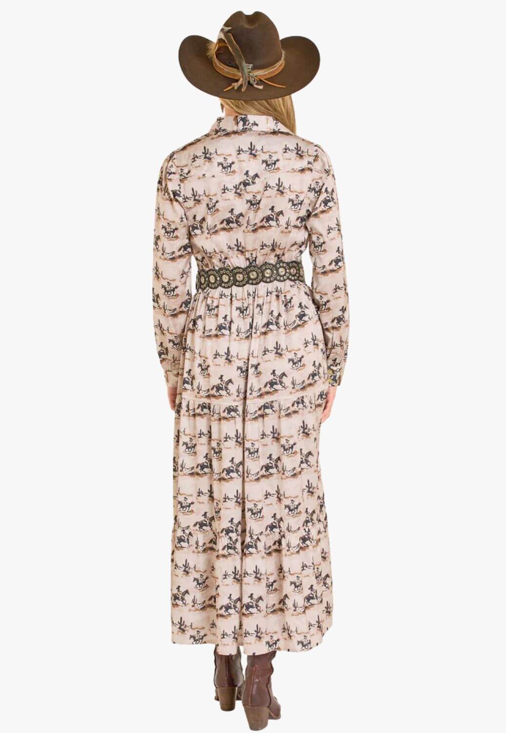 Panhandle Slim Womens Western Horse Maxi Dress