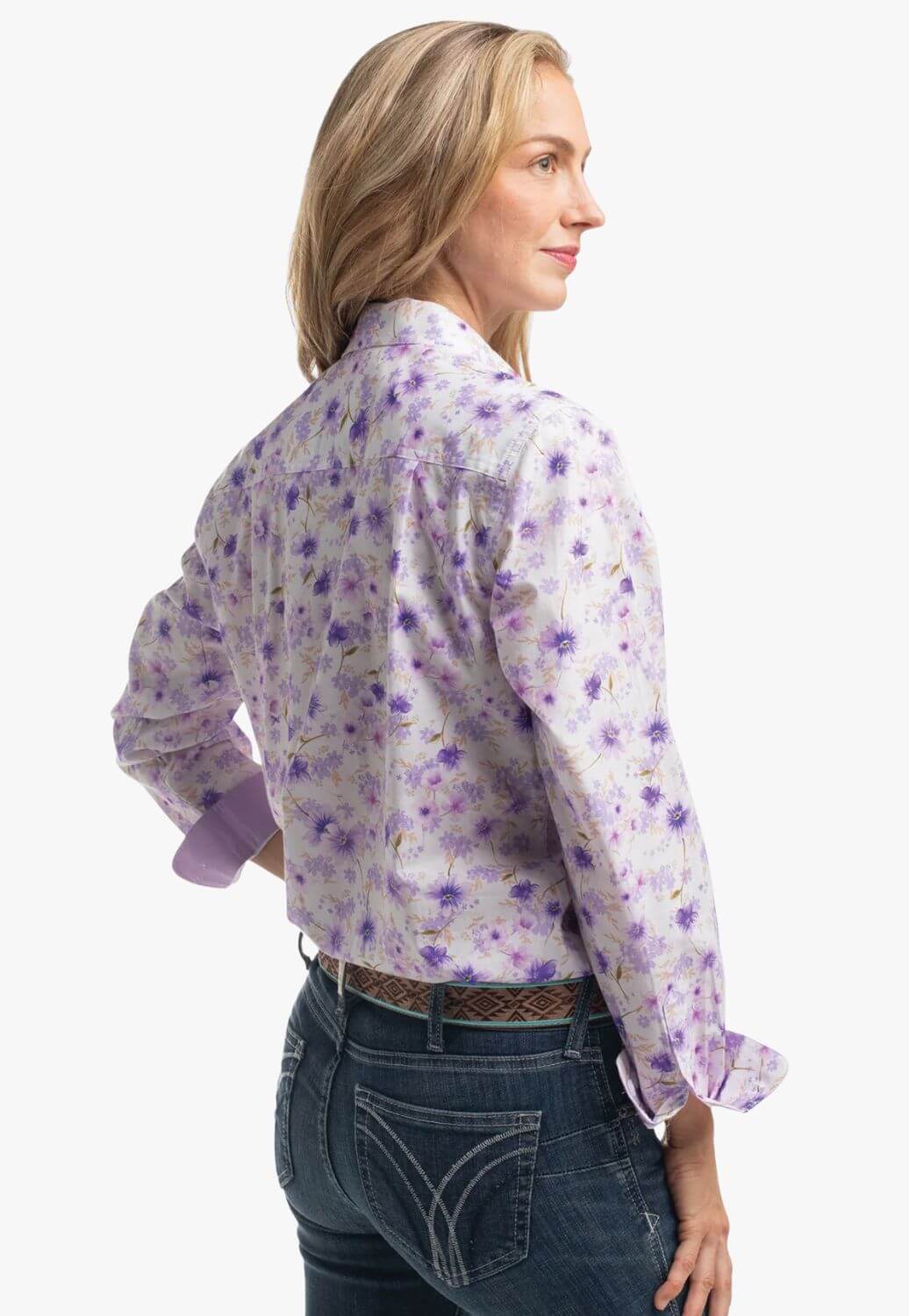 Just Country Womens Full Button Print Work Shirt