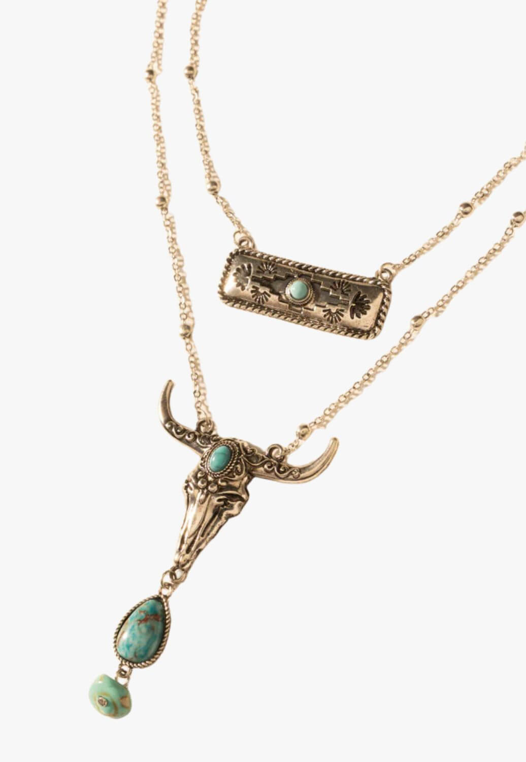 Myra Twin Horn Layered Necklace