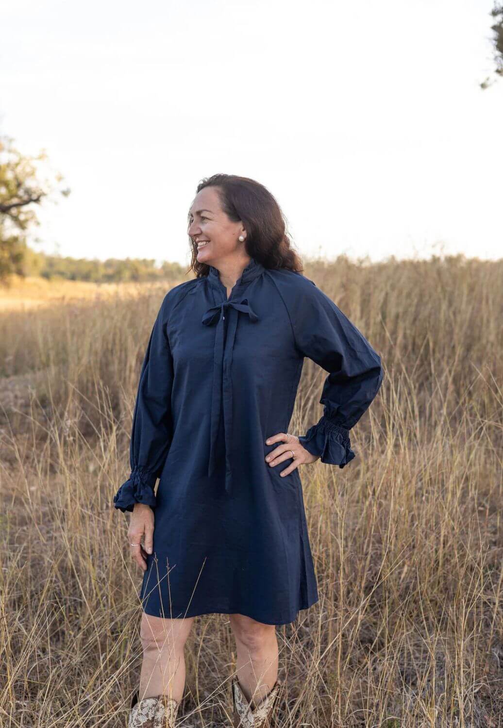 Black Cold Clothing Womens Long Sleeve Gabby Dress