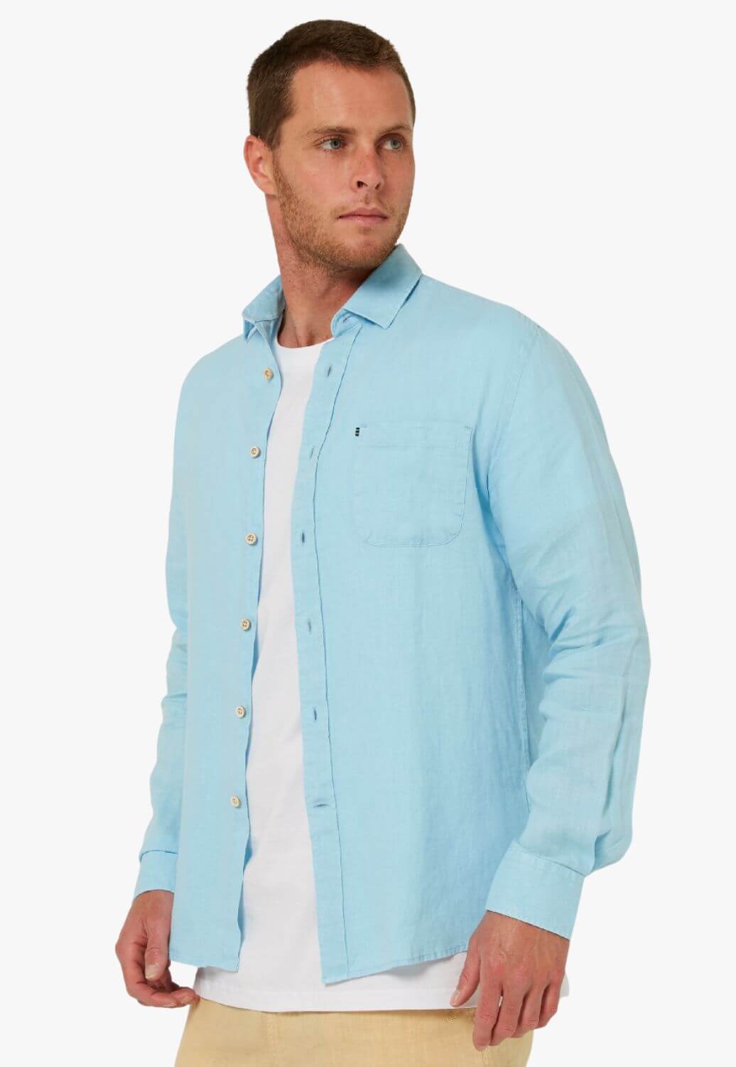 Pilbara Mens Linen Long Sleeve Shirt