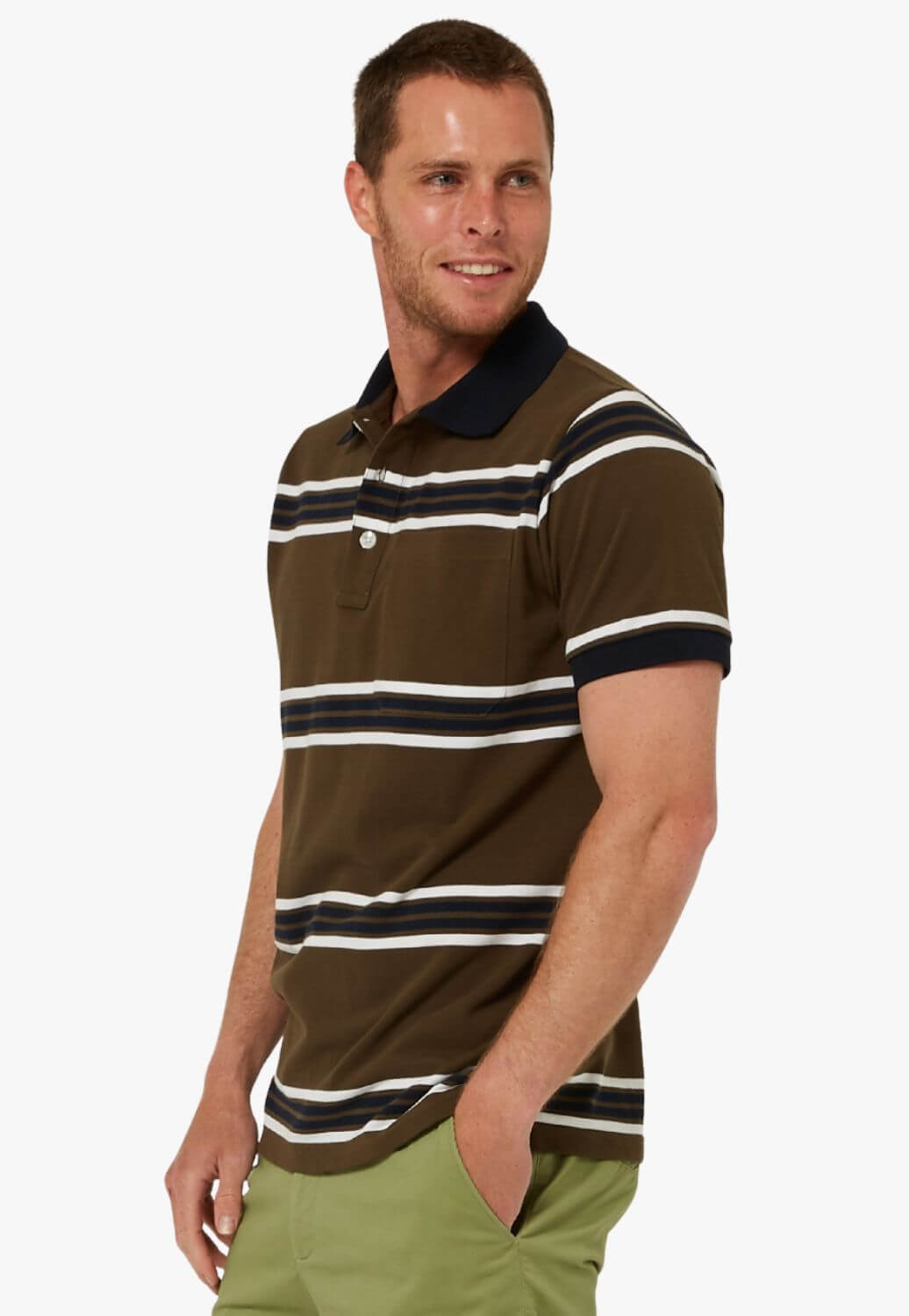 Pilbara Mens Striped Polo