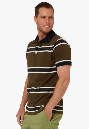 Pilbara Mens Striped Polo