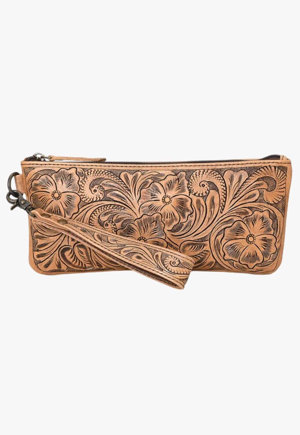 American Darling Hand Tooled Wristlet Bag