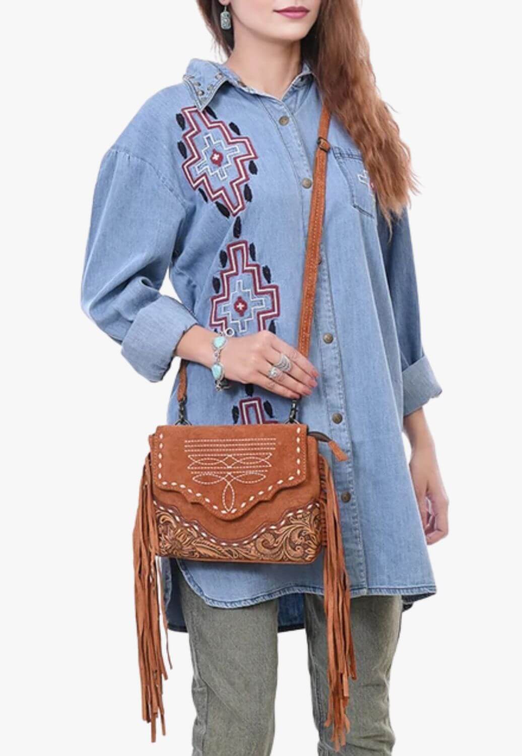 American Darling Crossbody Bag with Fringe