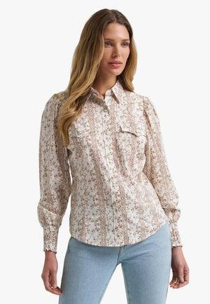 Wrangler Womens Puff Long Sleeve Shirt