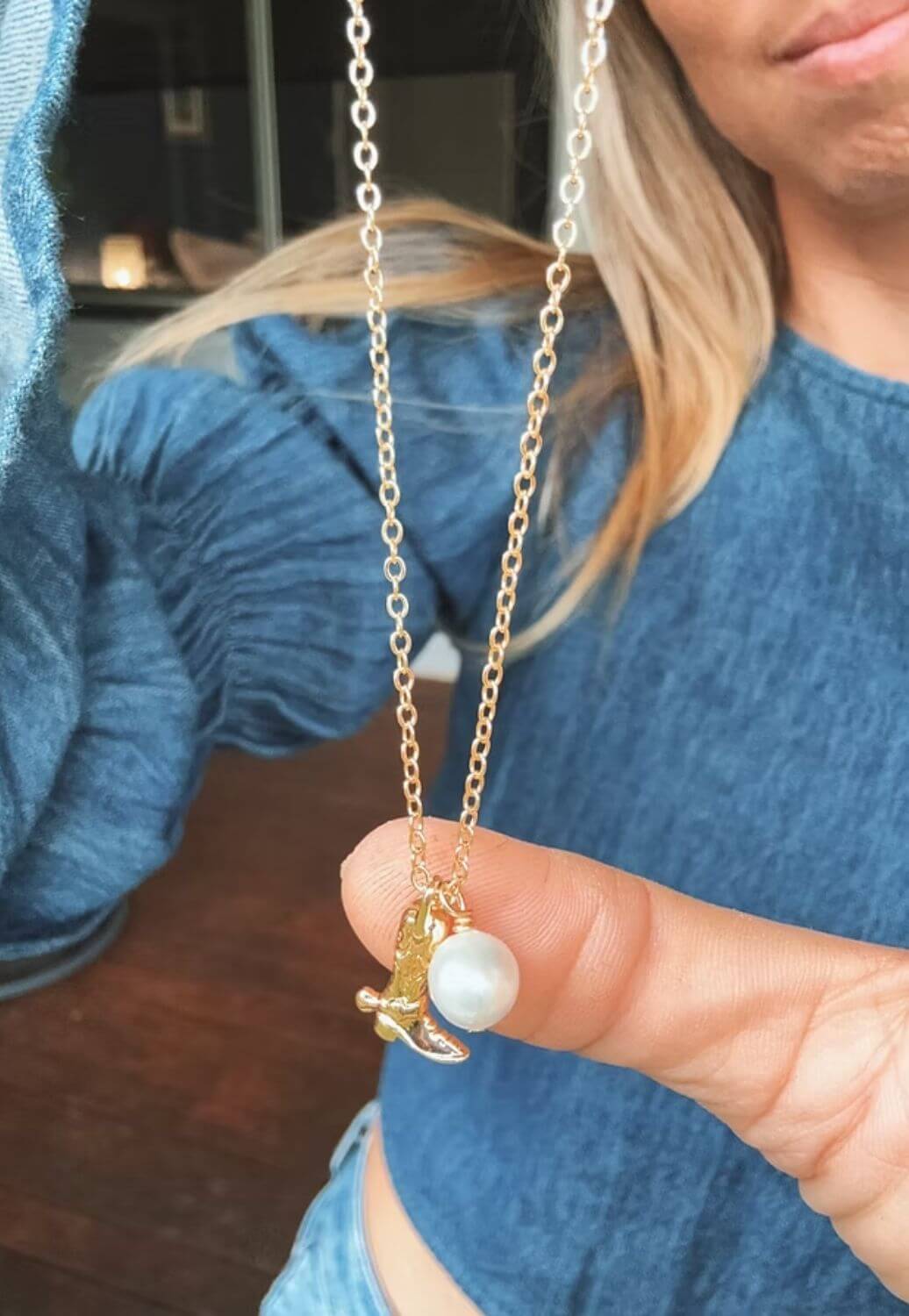 Treasure Chest Co Womens Winona Cowboy Boot Necklace