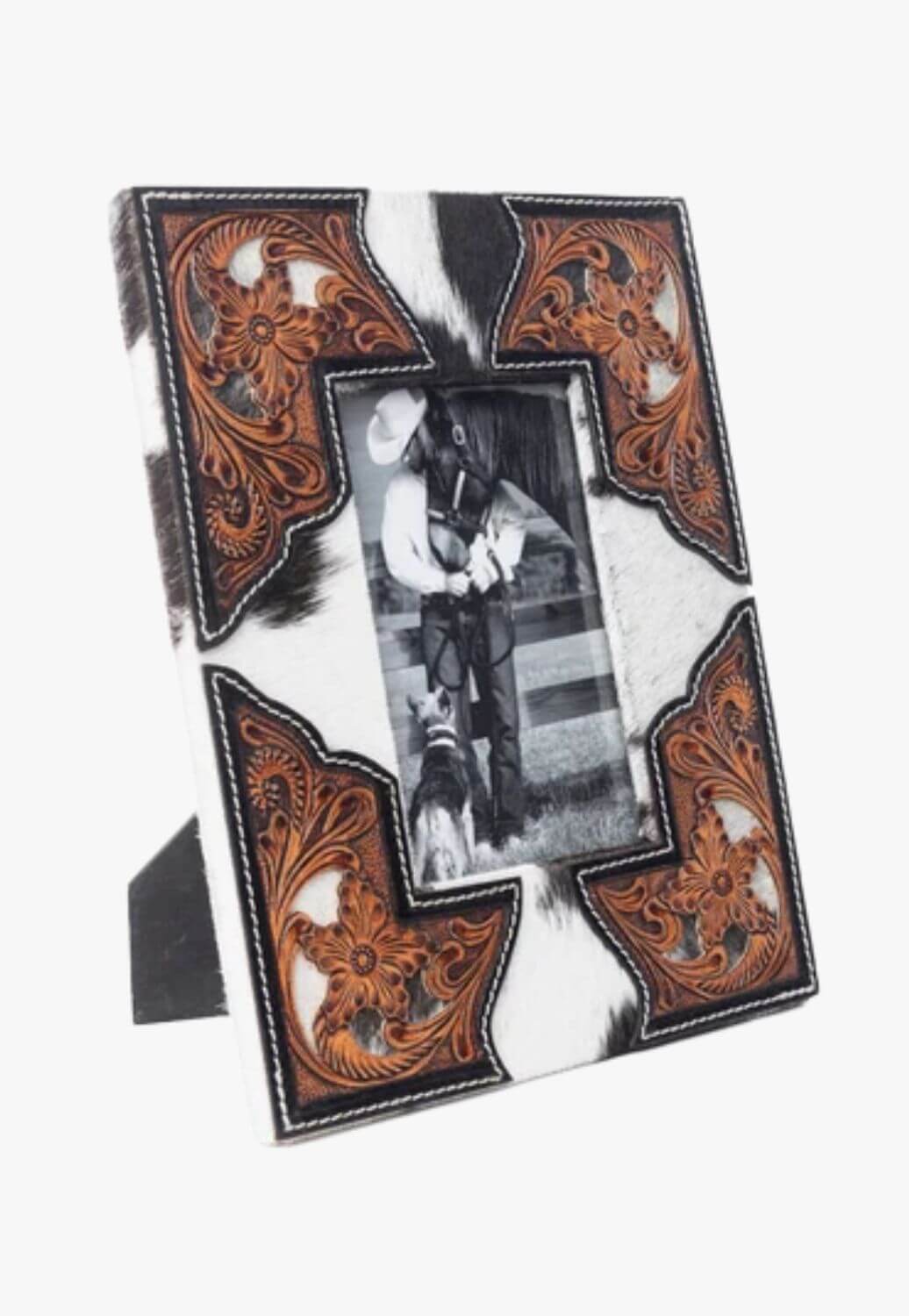 Myra Cornerstone Handtooled Leather Photo Frame