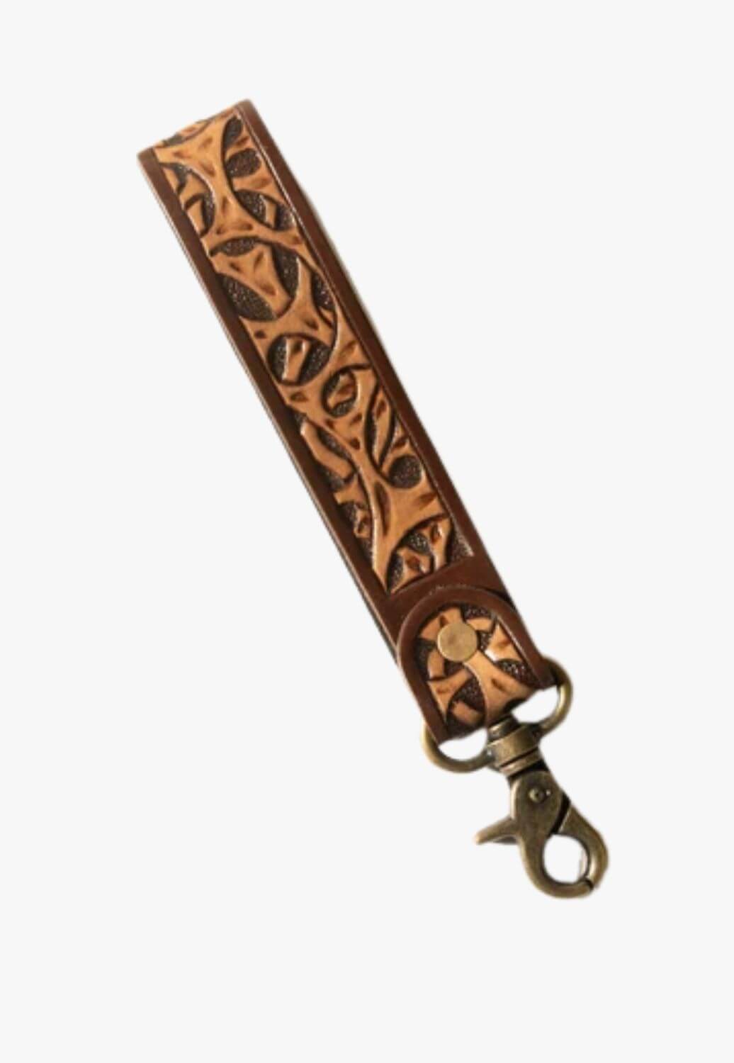 Myra Rangers Call Handtooled Leather Keyfob