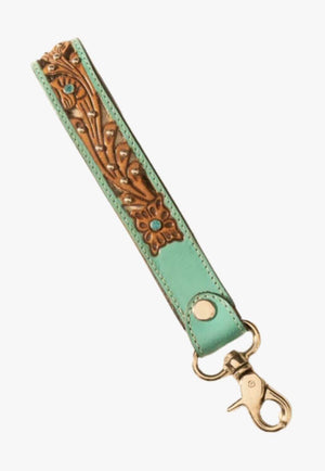 Myra River Glen Handtooled Leather Key Fob