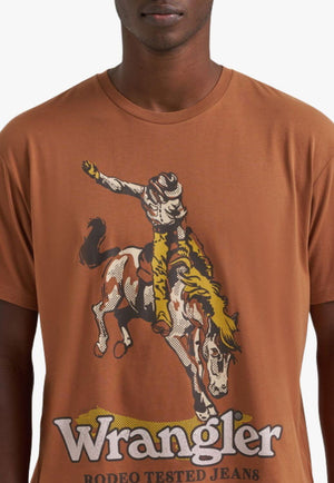 Wrangler Mens Bucking Bronco Graphic T-Shirt