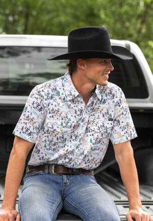 Pure Western Mens Mike Short Sleeve Shirt