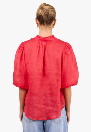 Ivy & Jack Womens Continuance Ramie Short Sleeve Top