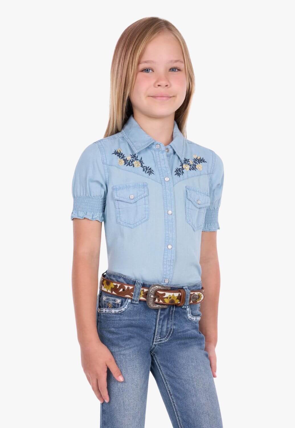 Pure Western Girls Martha Short Sleeve Shirt