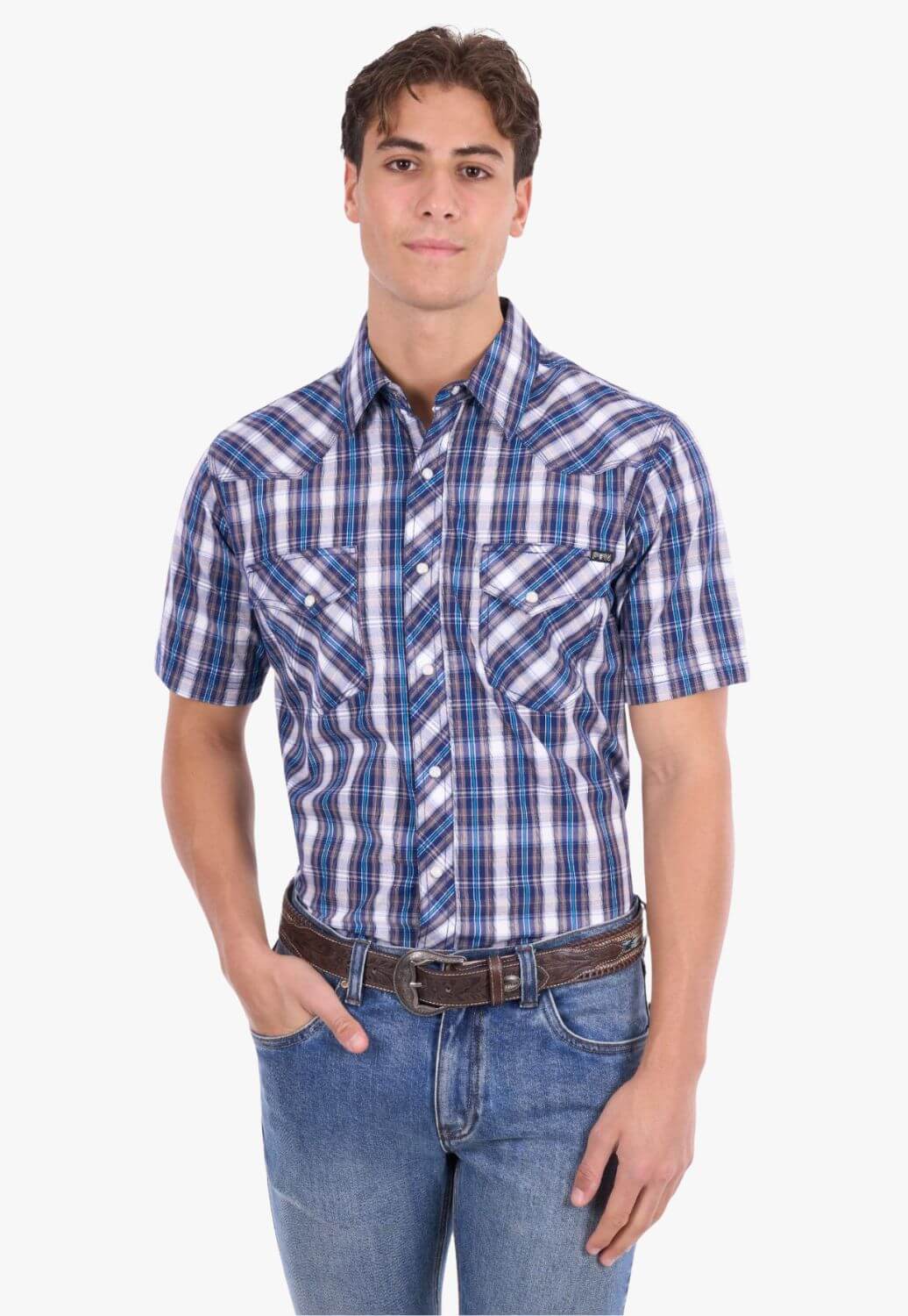 Pure Western Mens Larry Short Sleeve Shirt