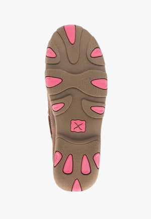 Twisted X Womens Pink Ribbon Slip On Moc