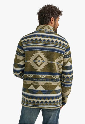 Wrangler Mens Sherpa South West Print Pullover