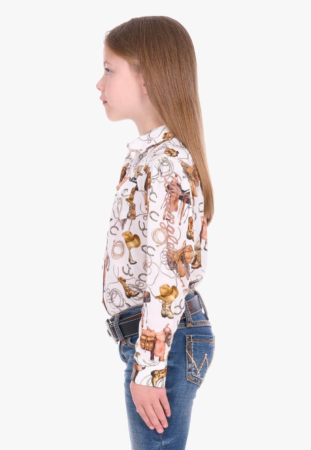 Wrangler Girls Marilyn Logo Long Sleeve Shirt