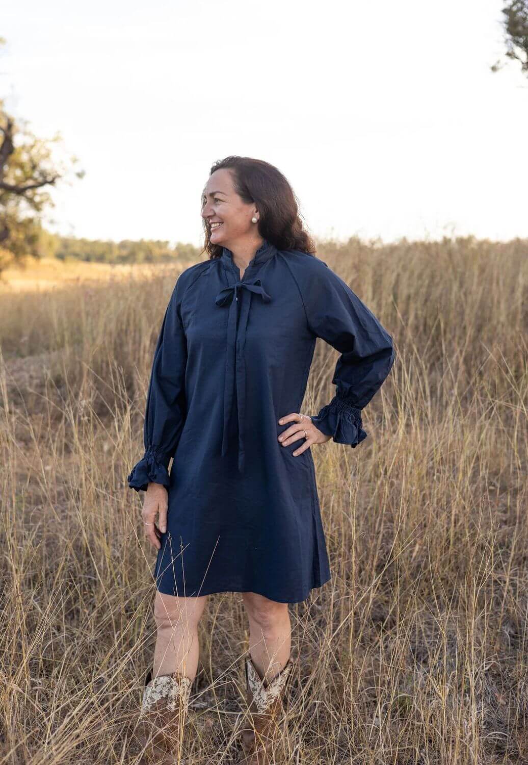 Black Colt Clothing Womens Long Sleeve Gabby Dress