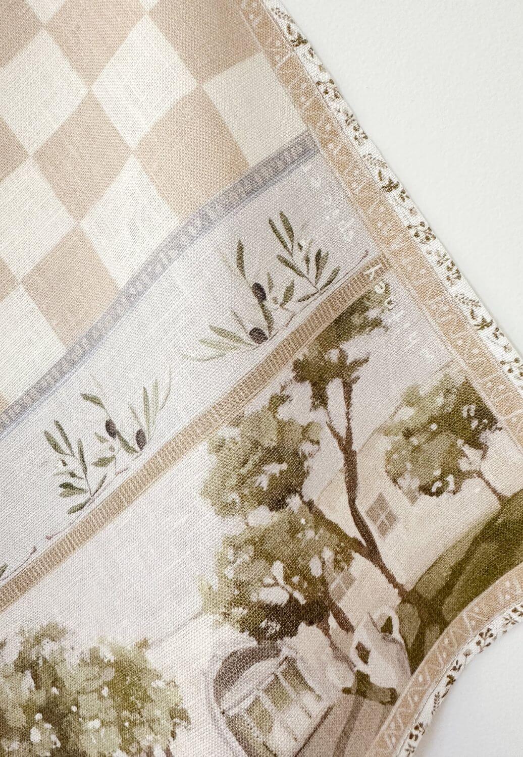 Whitney Spicer Olive Garden Linen Tea Towel