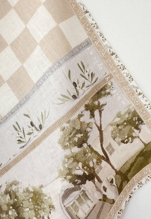 Whitney Spicer Olive Garden Linen Tea Towel