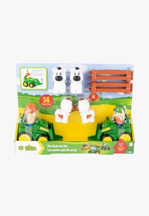 John Deere The Cows Are Out Farm Set