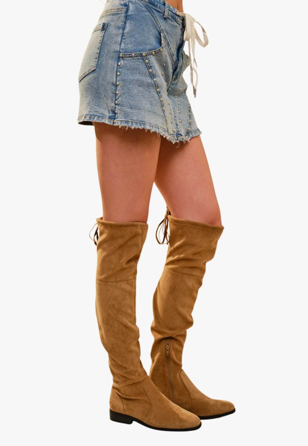 Blue B Womens Studded Drawstring Skort