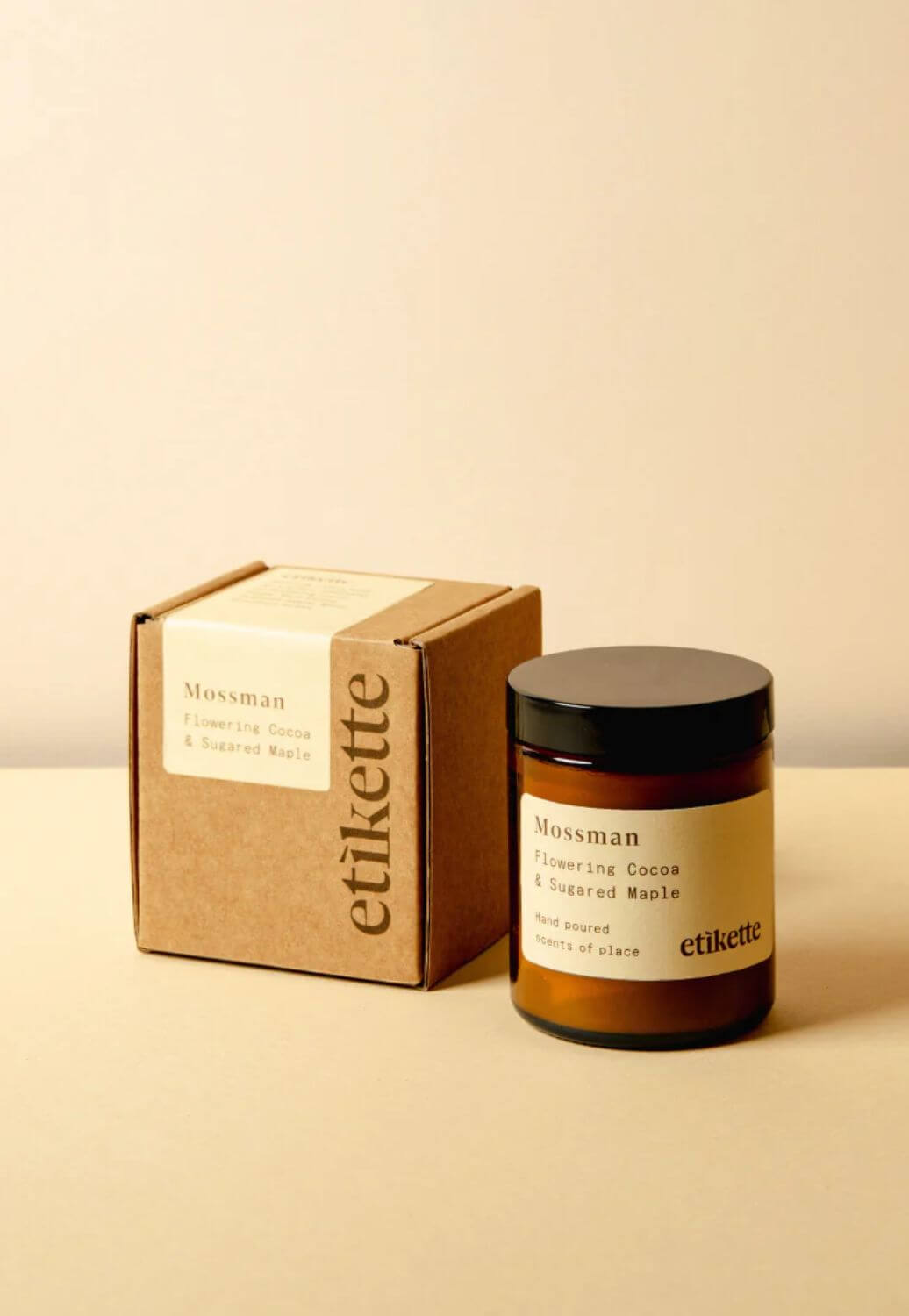 Etikette Mossman, Flowering Cocoa and Sugared Maple Candle