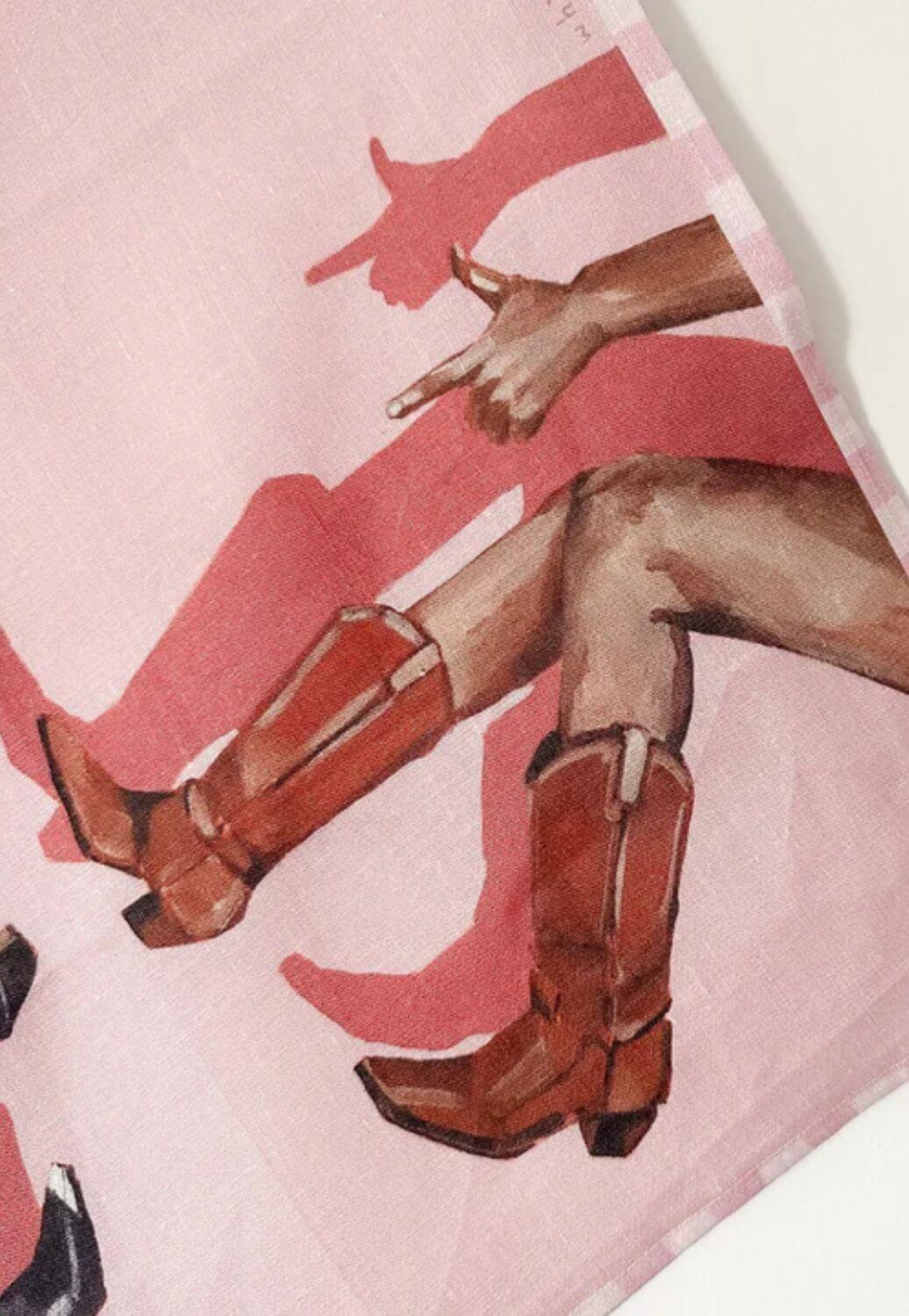 Whitney Spicer Shoot Out Linen Tea Towel