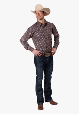 Roper Mens Amarillo Collection Long Sleeve Shirt