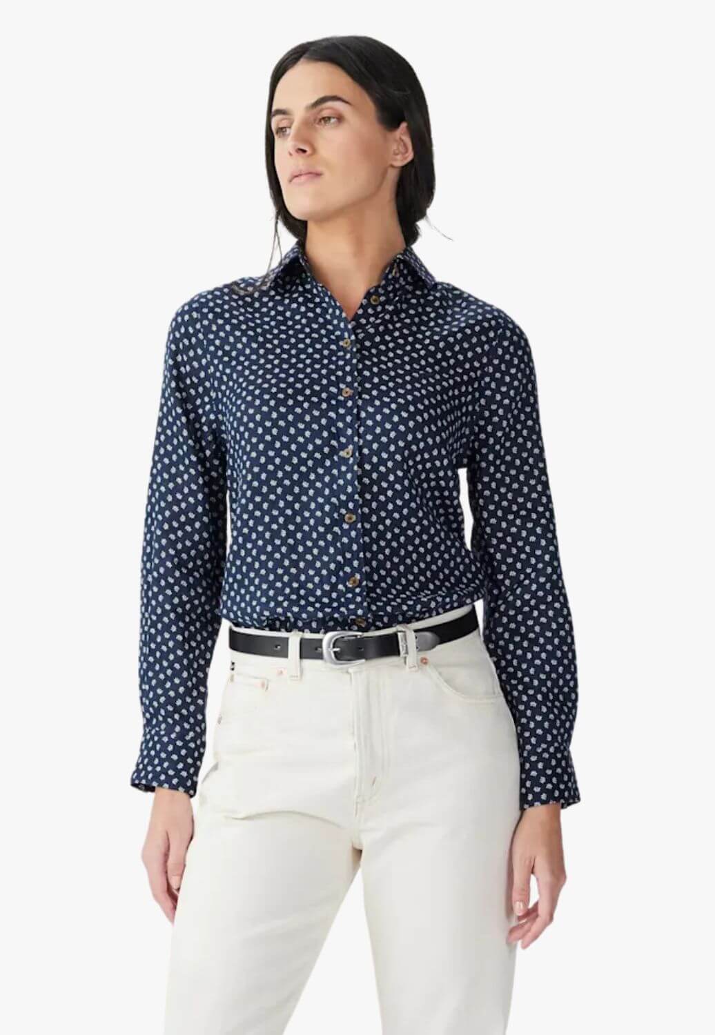 R.M Williams Womens Olney Print Linen Shirt