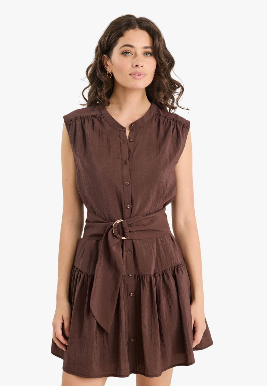 Among The Brave Mumbai Sleeveless Tiered Mini Dress