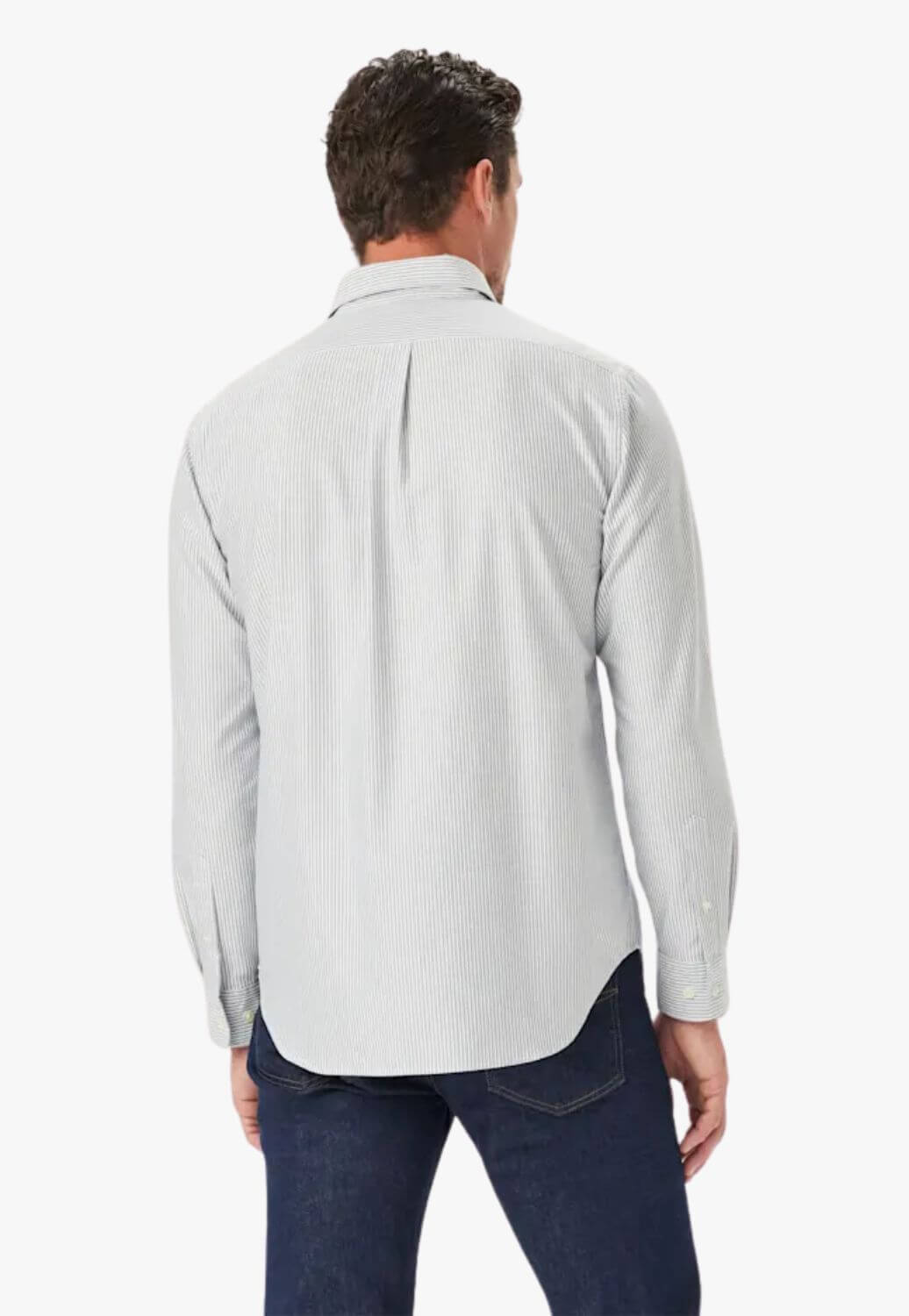 R.M. Williams Mens Regular Oxford Stripe Shirt