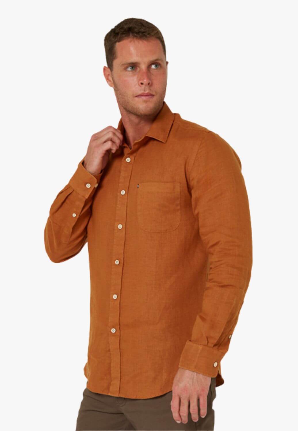 Pilbara Mens Linen Long Sleeve Shirt