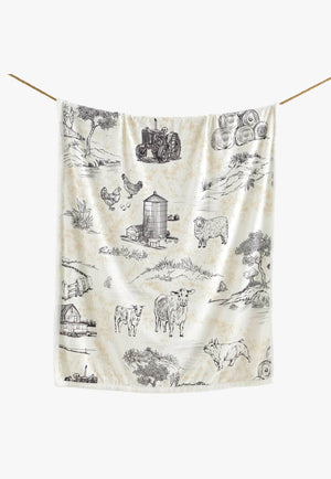 Indigo Hill Farm Life Campfire Sherpa Throw