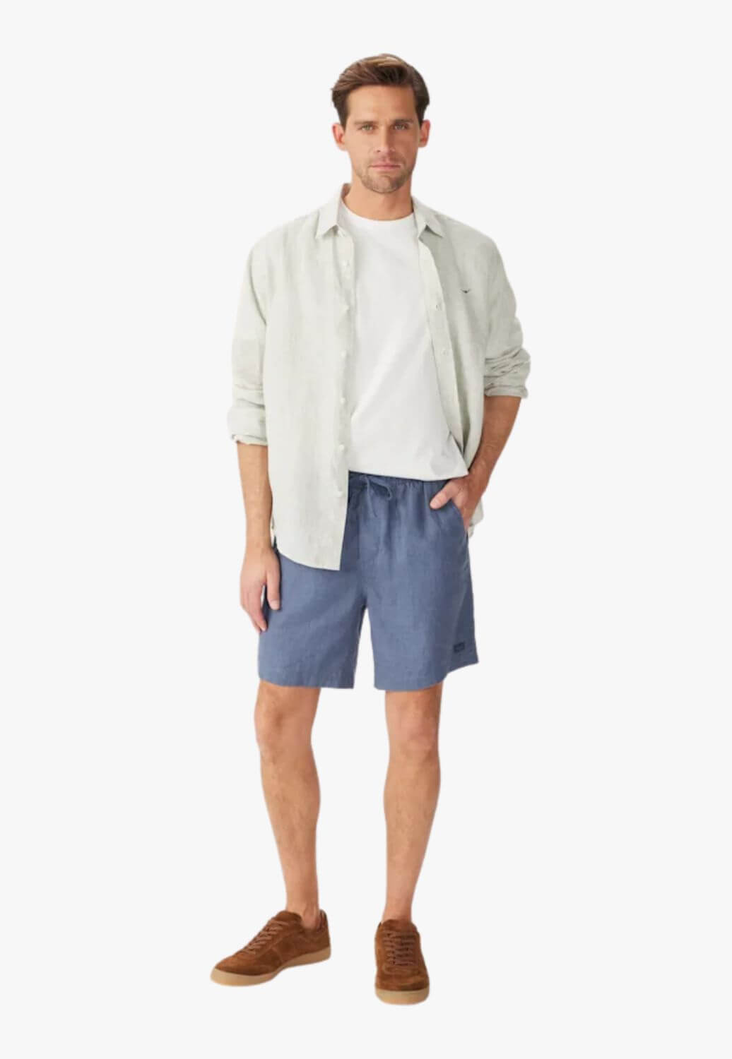 R.M. Williams Mens Rugby Linen Shorts