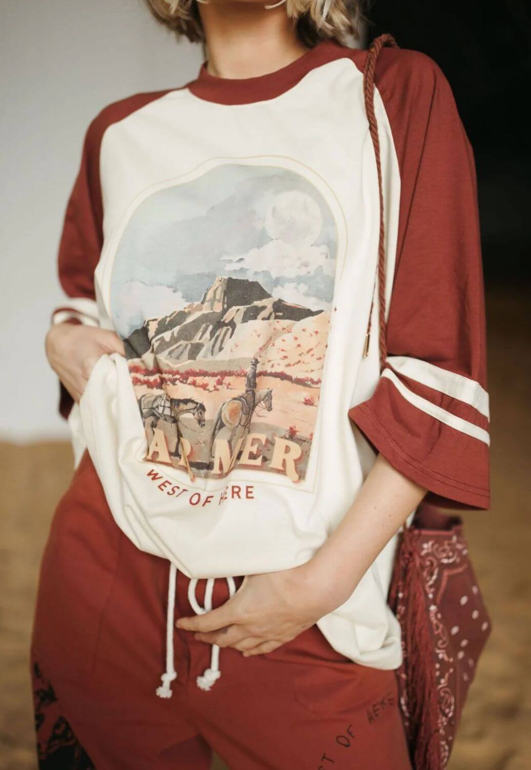 Whitney Spicer Womens West Of Here Raglan T-Shirt
