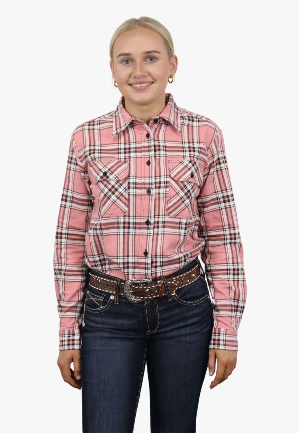 Ritemate Womens Open Front Flannelette Shirt