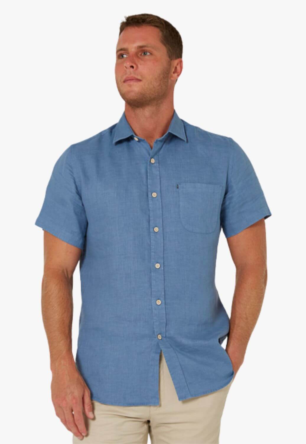 Pilbara Mens Linen Short Sleeve Shirt