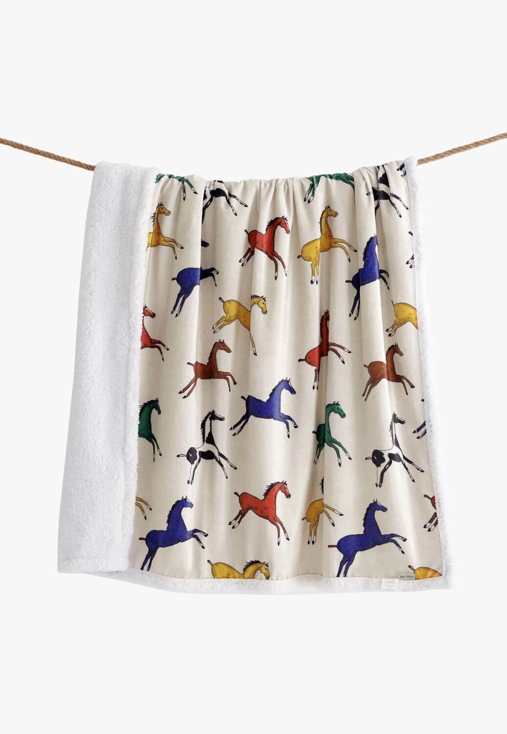 Wild Horses Campfire Sherpa Throw