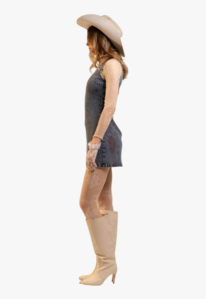 Blue B Womens Sleeveless Western Floral Dress