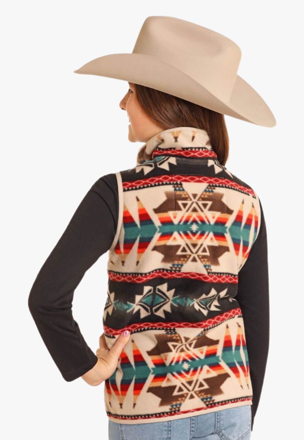 Rock and Roll Girls Aztec Fleece Vest