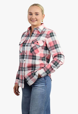 Ritemate Womens Open Front Flannelette Shirt