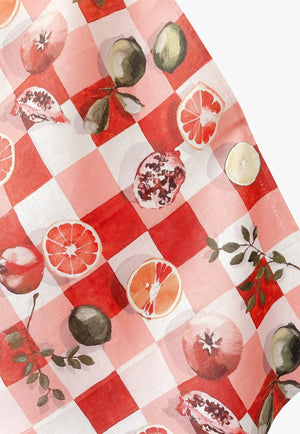 Whitney Spicer Pink Gingham Tea Towel