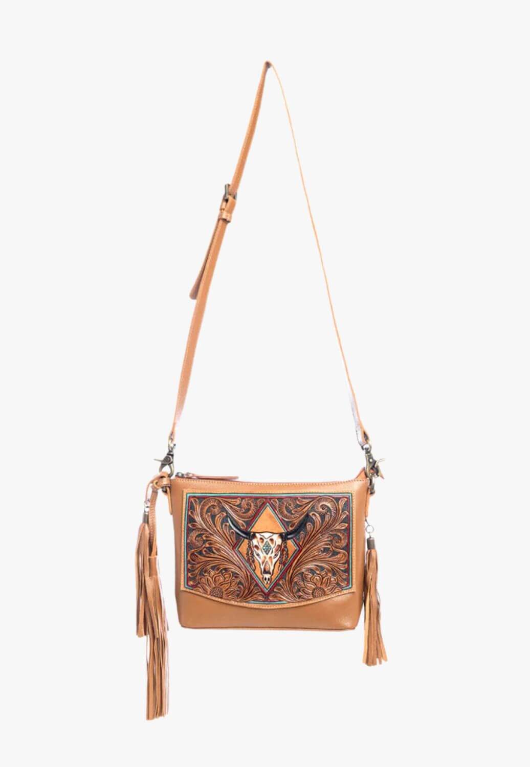Myra Tonopah Trail Hand-Tooled Bag
