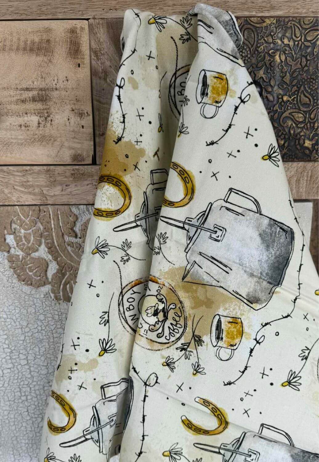 Tirzah Cowboy Coffee Western Tea Towel