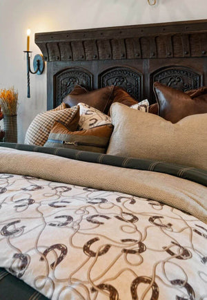 Pierre Equestrian Cotton Sateen Duvet Cover Set - Queen