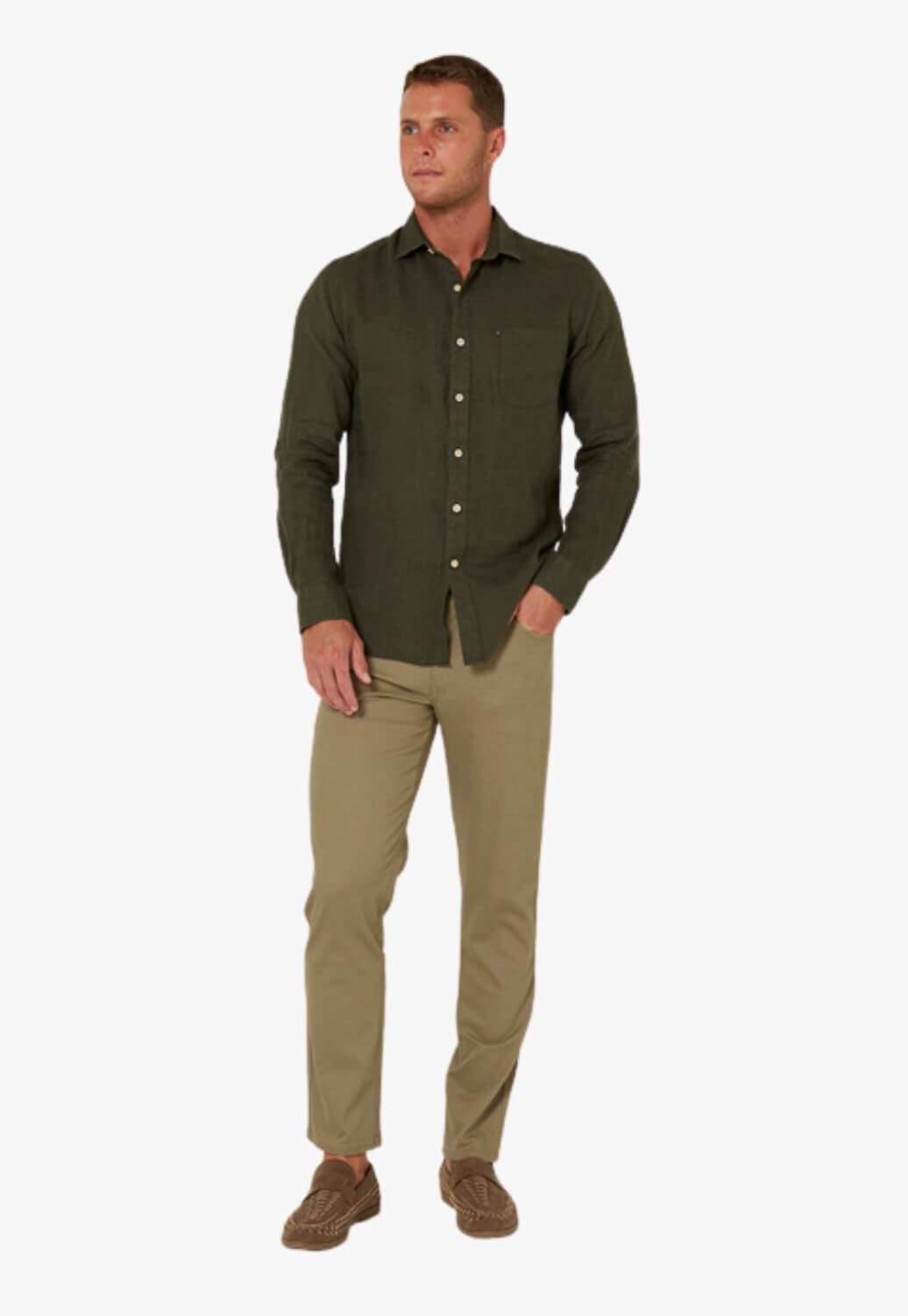 Pilbara Mens Linen Long Sleeve Shirt