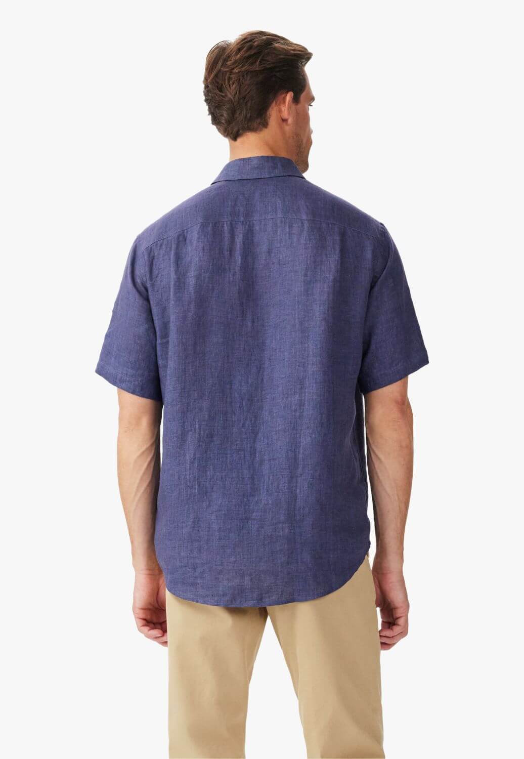 R.M. Williams Mens Newman Linen Short Sleeve Shirt