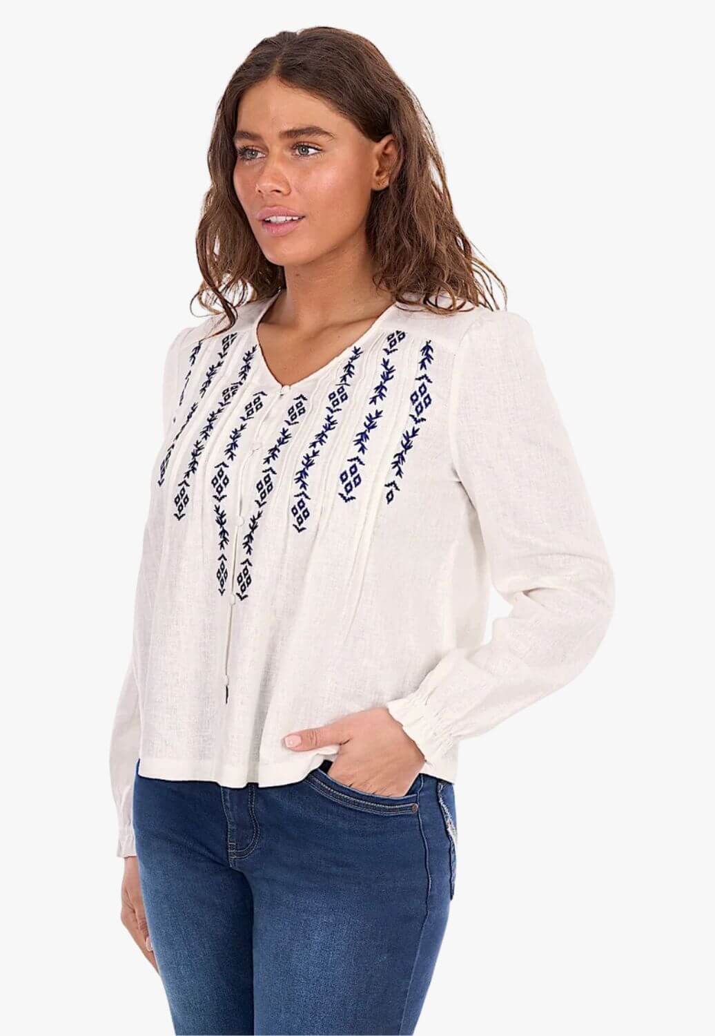 Wrangler Womens Ava Long Sleeve Blouse